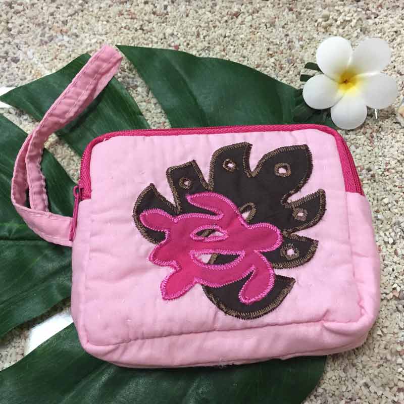 ハワイアンキルト Hawaiian Quilt ホヌ柄デジカメケース/ポーチ 小物入れ