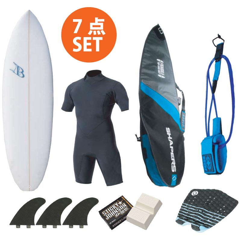 【送料無料】ショートボード おまかせフルセットB Blue Surfboard SDJ