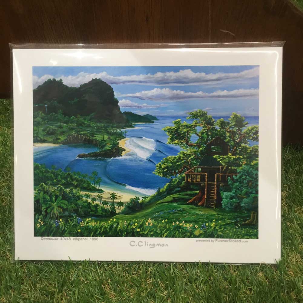 絵画 CALIFORNIA COLLECTION カリフォルニアコレクション　 Charlie Clingman TREEHOUSE/サーフアート　プリントアート