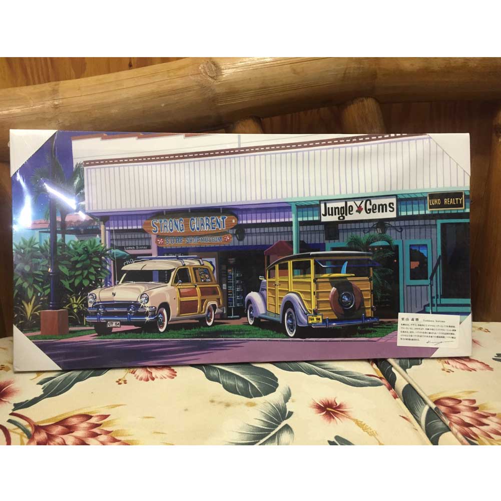 絵画 ハワイ キャンパスパネル絵 Surf Shop 栗山義勝/Yoshikatsu Kuriyama ハワイアン雑貨