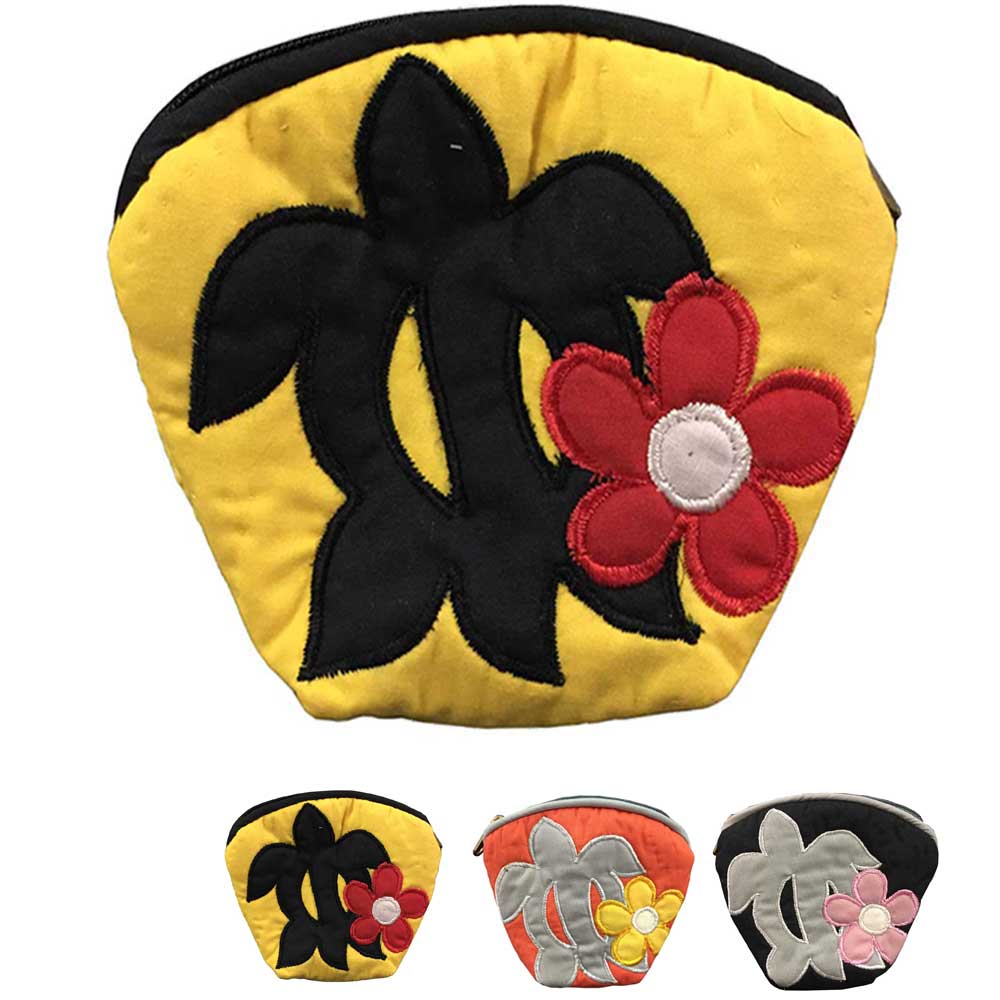 ハワイアンキルト　Hawaiian Quilt　ホヌ柄コインケース　/財布　小銭入れ　小物入れ　がま口