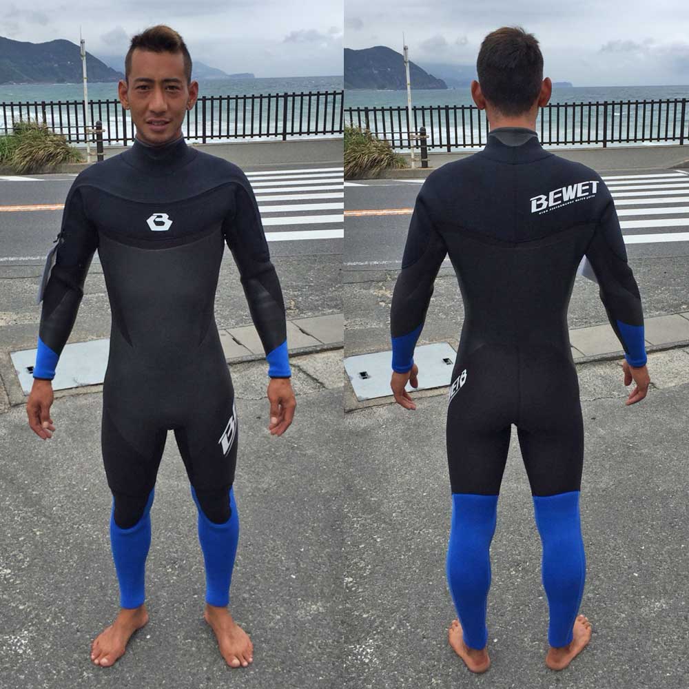 オーダー可能　BE WET MARINER MODELメンズウェットスーツ　フルスーツ FRONT STRETCH ZIP