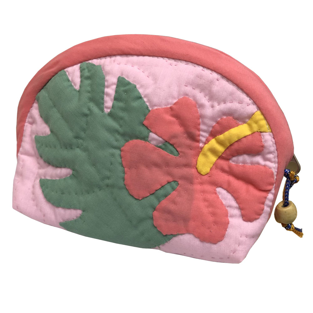 ハワイアンキルト Hawaiian Quilt ティアレポーチ/化粧ポーチ 小物入れ ハワイアン雑貨