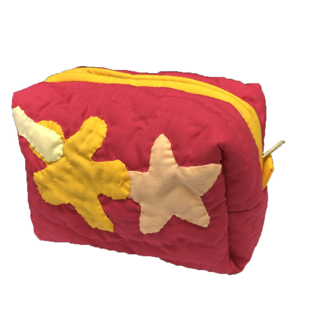 ハワイアンキルト Hawaiian Quilt ヒトデ　キャラメルポーチ　/ レディースバッグ　小物入れ　化粧ポーチ