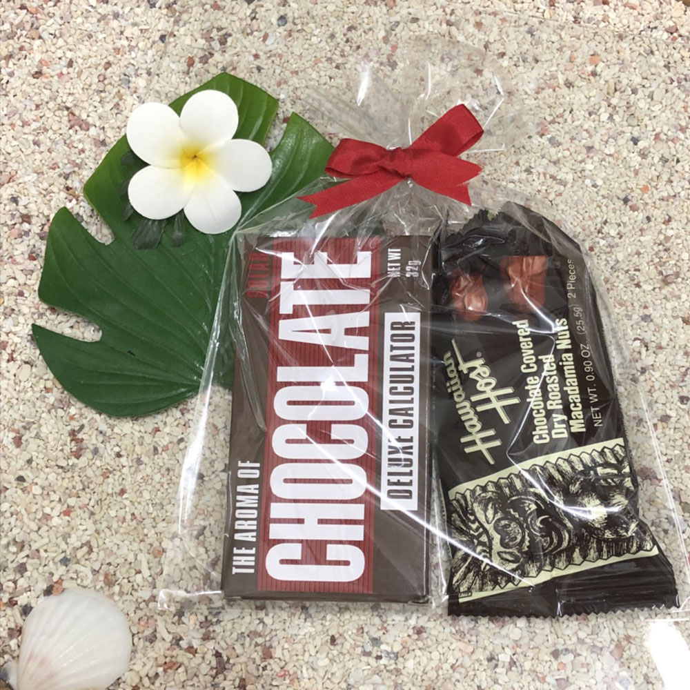 バレンタインデーギフトセット 「チョコレート型電卓＆マカダミアンナッツチョコレート」