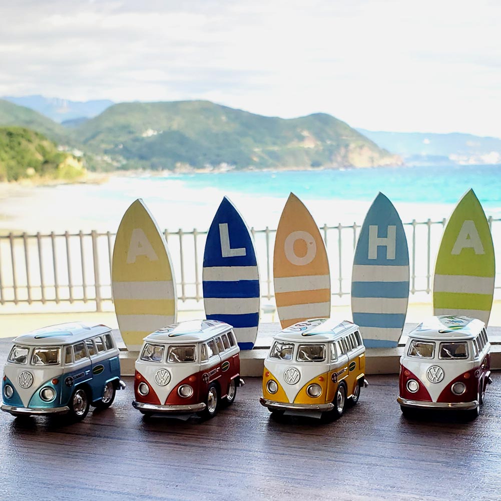 ダイキャストミニカー ワーゲン ビビットカラー リトル バン プリント Little Van Vivid Color with Printing アメリカン雑貨