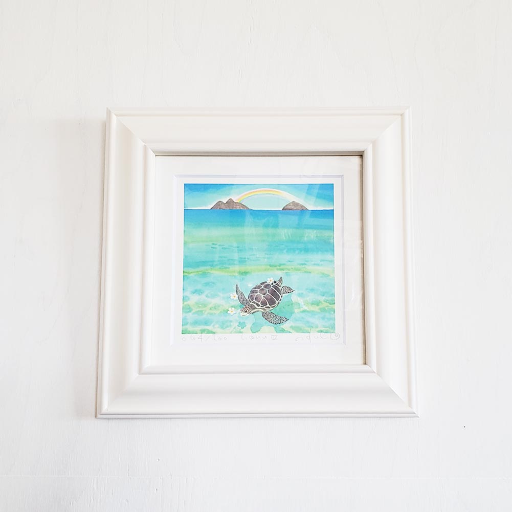 栗乃木ハルミ イラストフレームセット honu3 額入り絵画 268×268mm Bタイプ