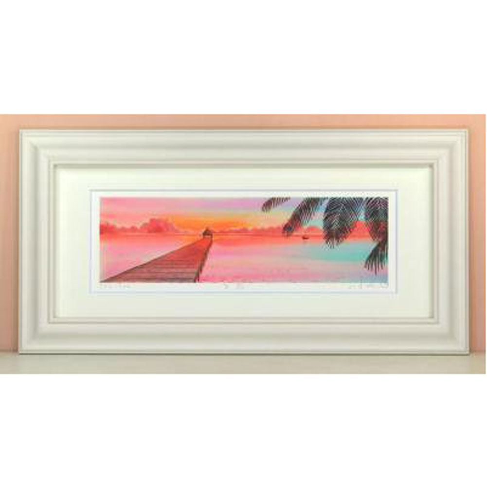栗乃木ハルミ イラストフレームセット 夕光 額入り絵画 532mm×268mm Sタイプ hk0164