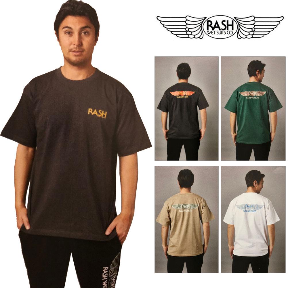 メンズ Tシャツ 半袖 2021 RASH ラッシュ 羽バックTee 6oz