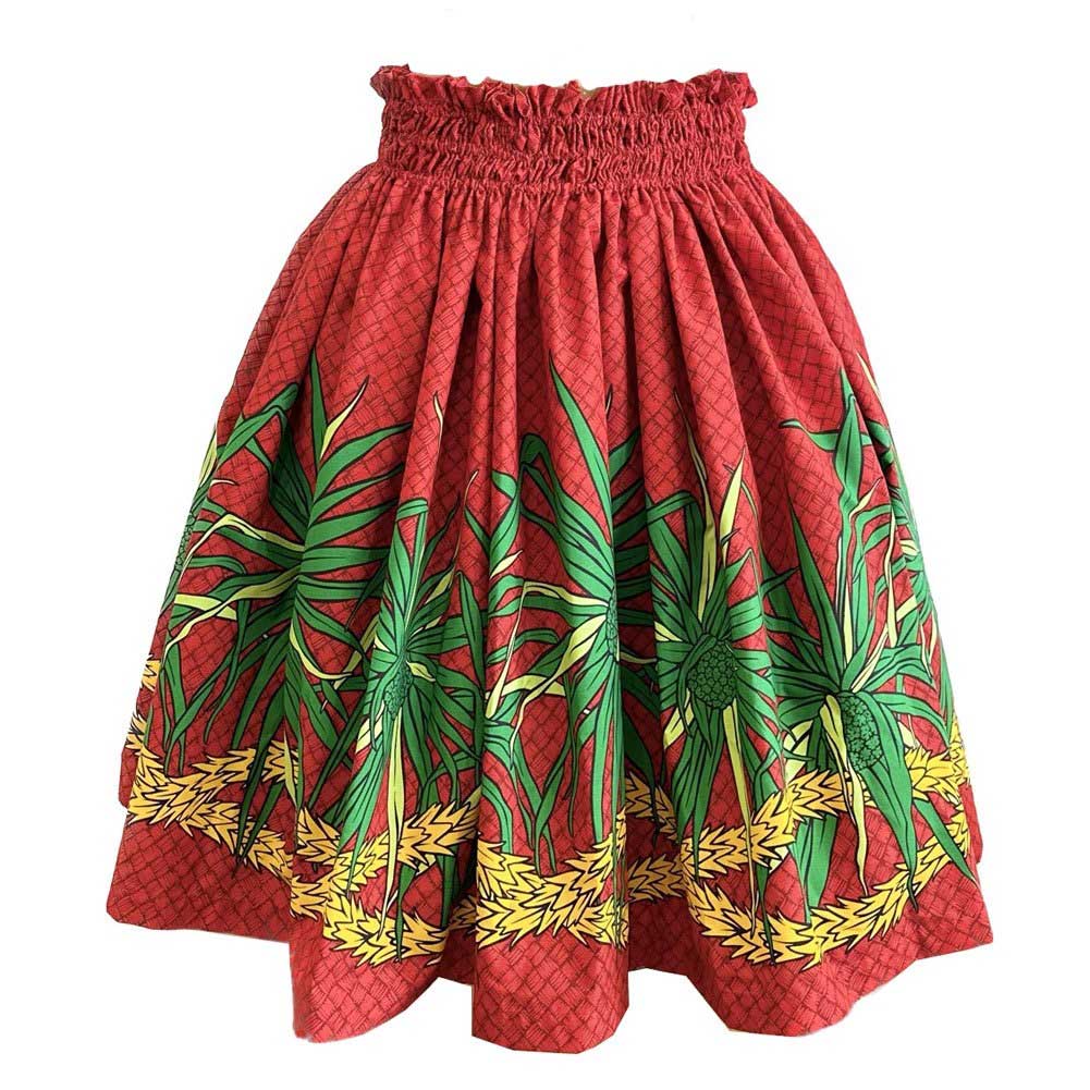 パウスカートシングル大人用  レッド ハラレイ ラウハラ 3本ゴム 73cm4ヤード使用