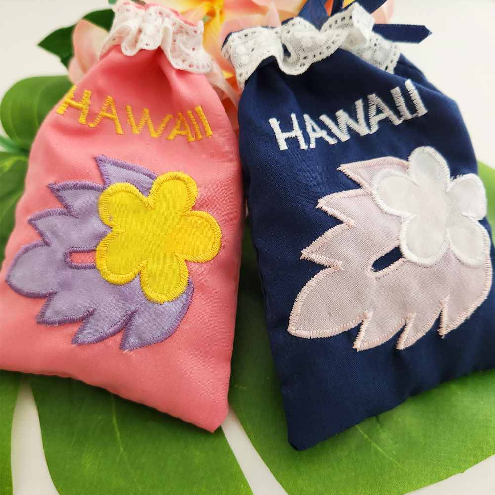 サシェ サシェバック 2カラー モンステラ プルメリア柄