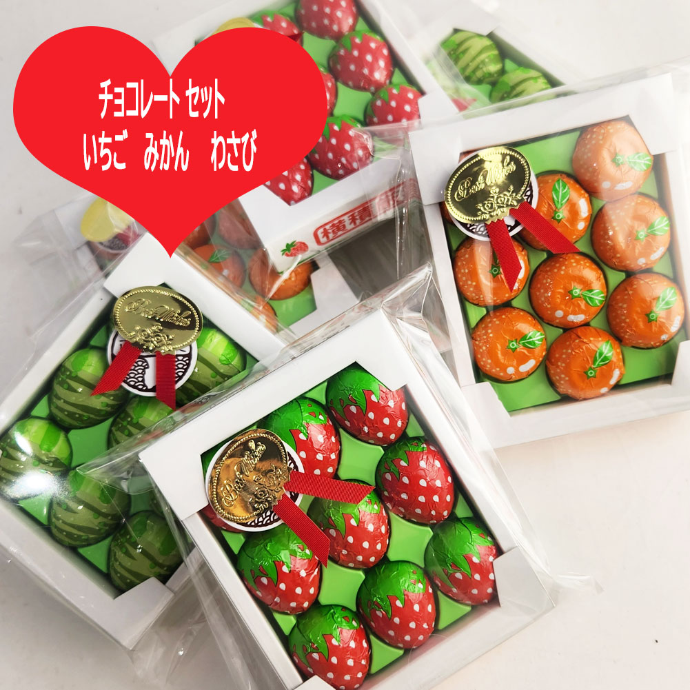 チョコレート 3種 6箱 セット いちご みかん わさび ちょこれーと
