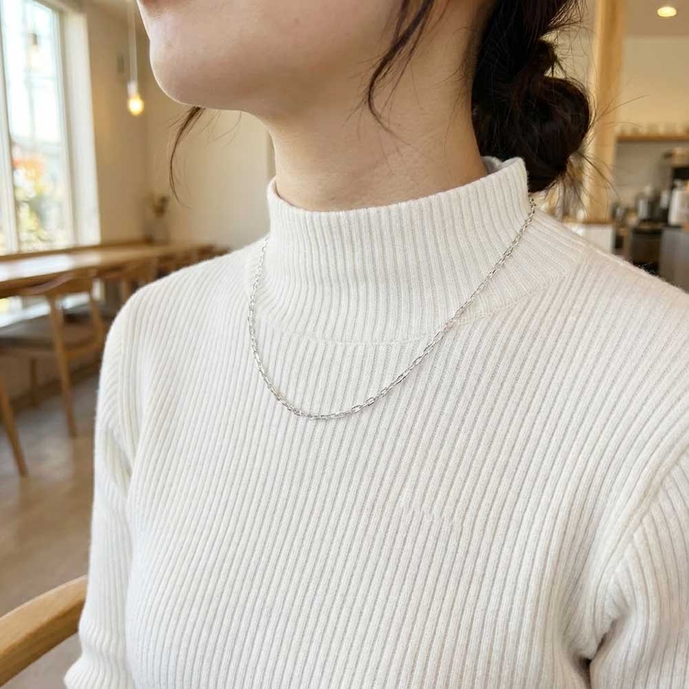 ハワイアンジュエリー アンカーチェーン ロジウム加工