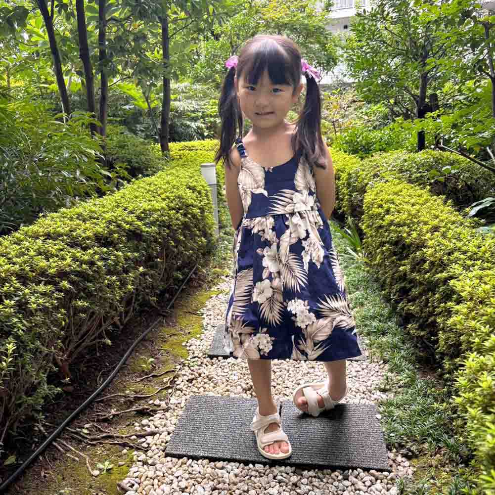 子供服ワンピースアンスリウムハワイアンキッズワンピース