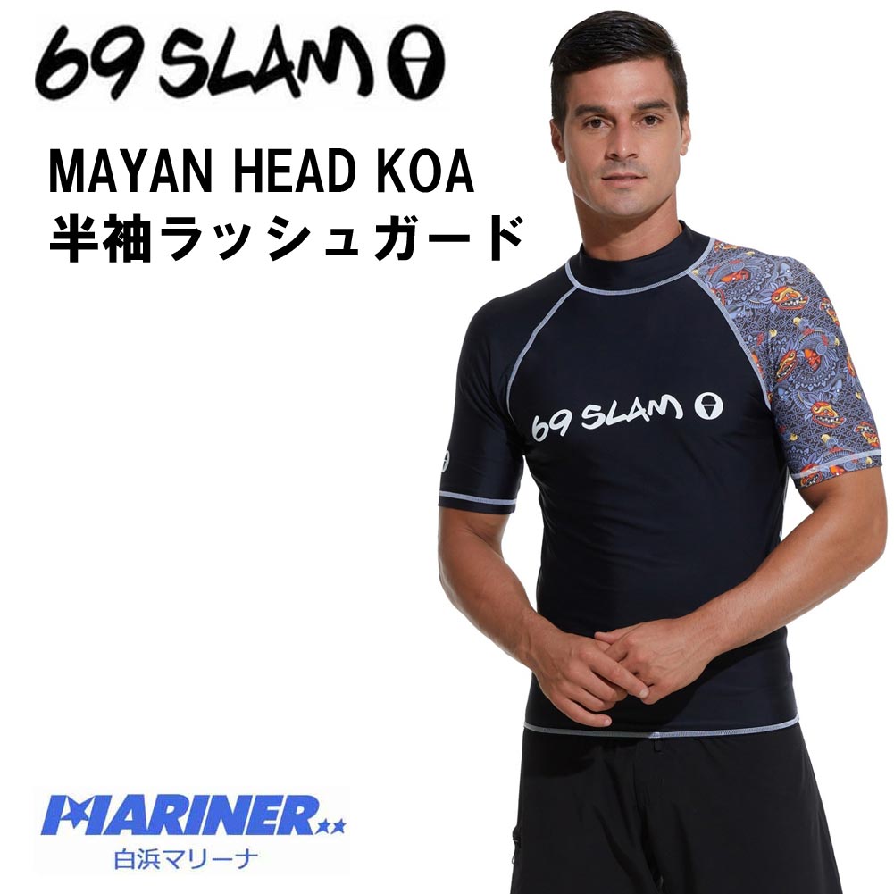 69slam ラッシュガード メンズ MAYAN HEAD