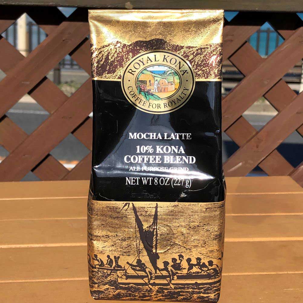 ROYAL KONA Coffee ロイヤルコナコーヒー  10% Kona CoffeeBlend モカラテ 8oz 227g
