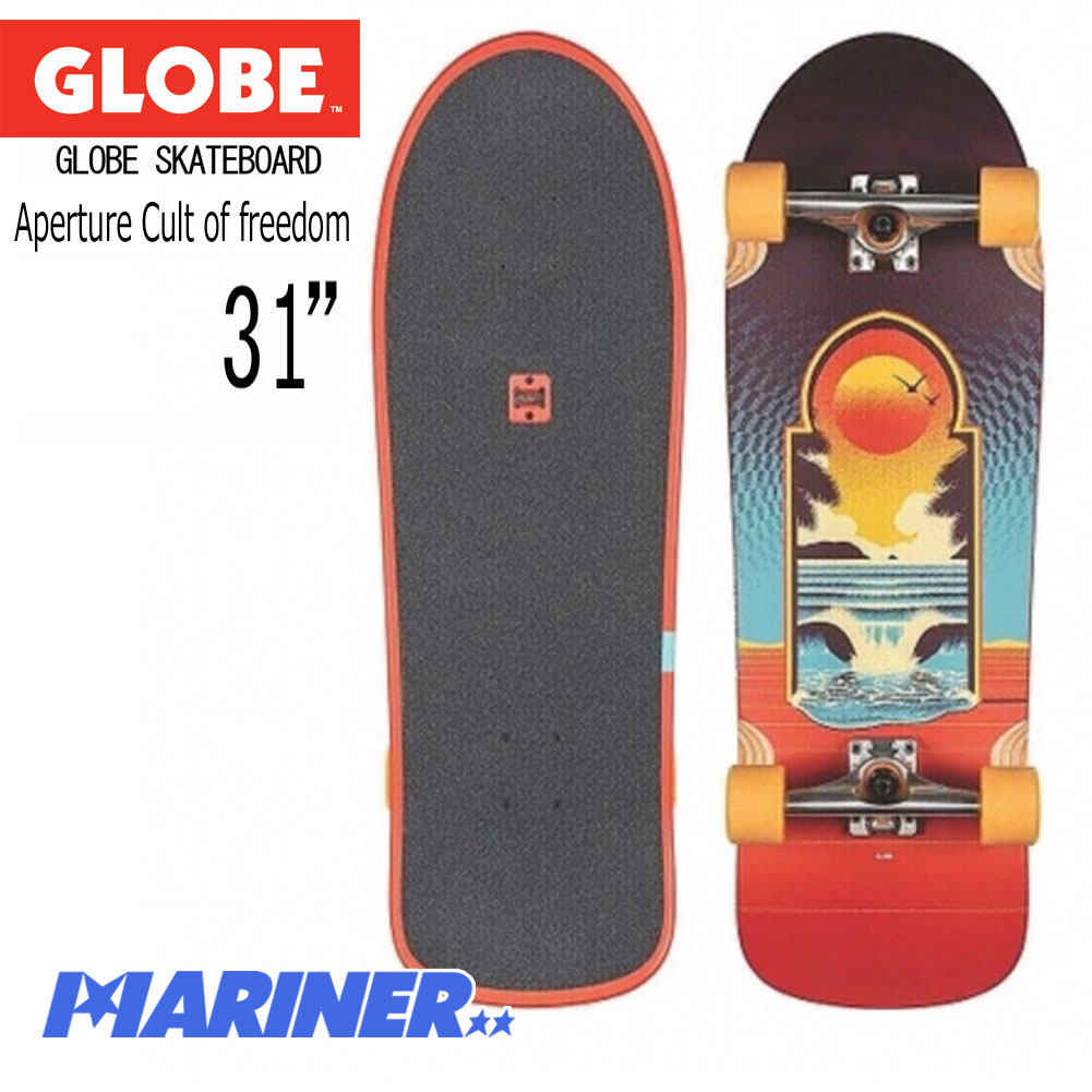 スケートボード コンプリート 31インチ デッドクックス×グローブ バーナー カルト オブフリーダム