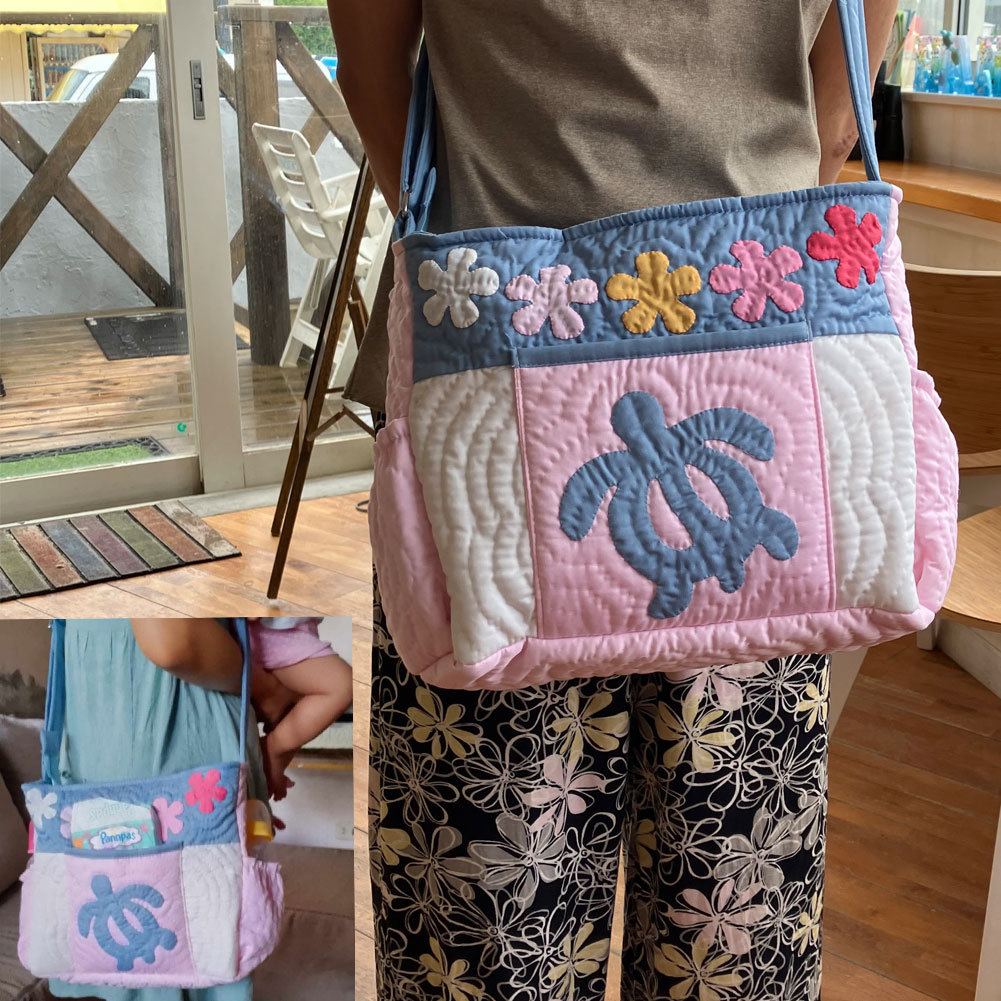 ハワイアンキルト バッグ マザーズバッグ