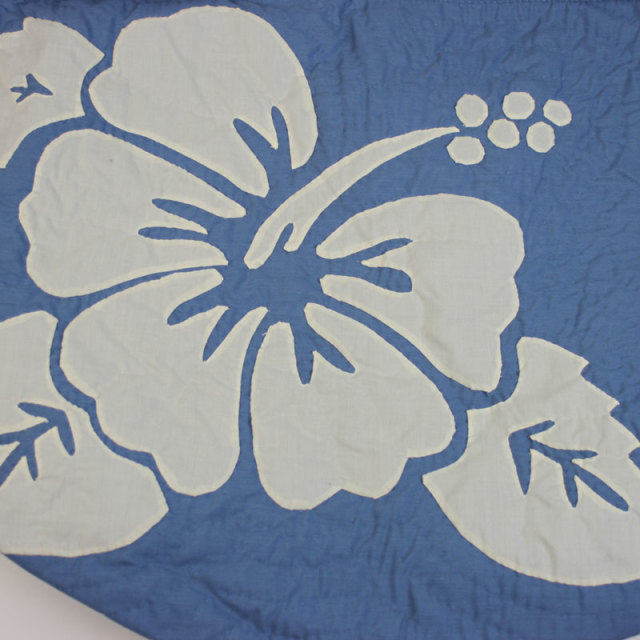 Hawaiianquiltハワイアンキルト ハイビスカス柄スクエアートートバッグ