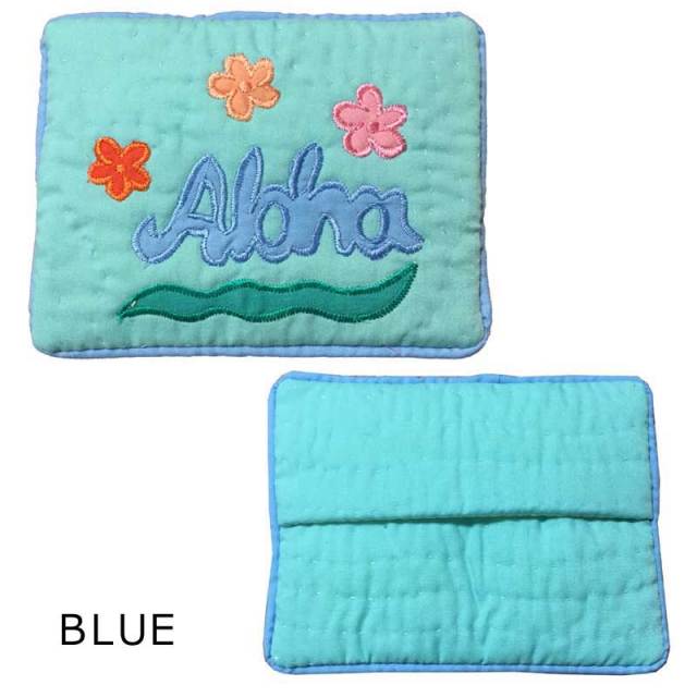 ハワイアンキルト Hawaiian Quilt 　ポケットティッシュケース ハイビスカス柄