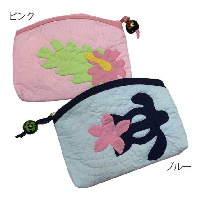 Hawaiian quilt ハワイアンキルト　ラウンドポーチ/ハワイアン雑貨