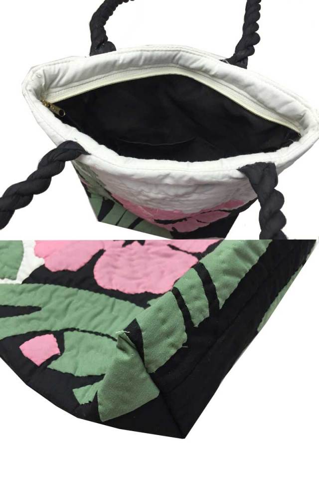 Hawaiian quilt ハワイアンキルト　ハイビスカス縦長トート/ハワイアン雑貨