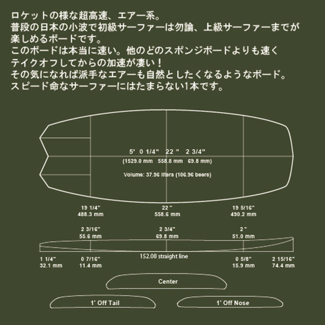 ショートボード BLACK JOKE 5'0　MSF-50XX ソフトサーフボード