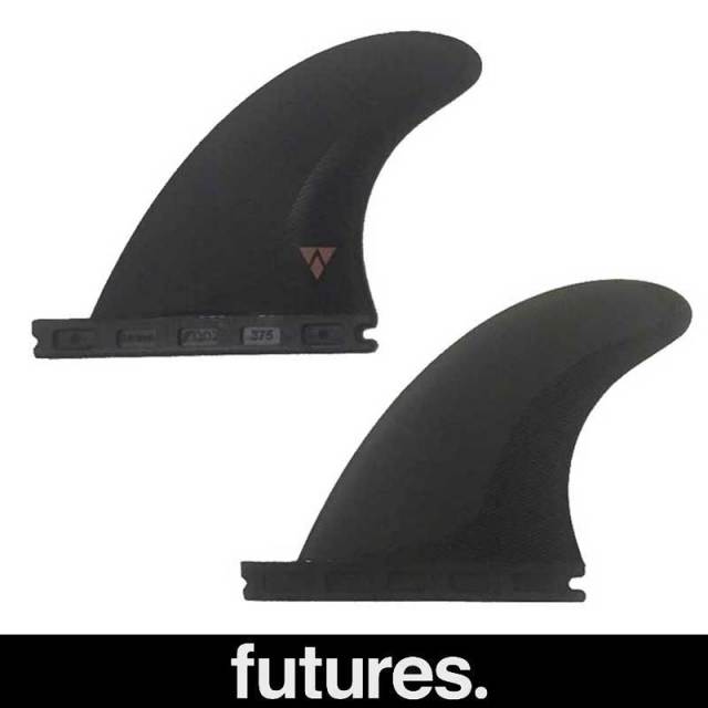 FUTUREFINS　ALPHA SERIESQD2 3.75 REAR PAIR Small/クアッドリア　カーボンファイバー ショートボードフィン サーフィン