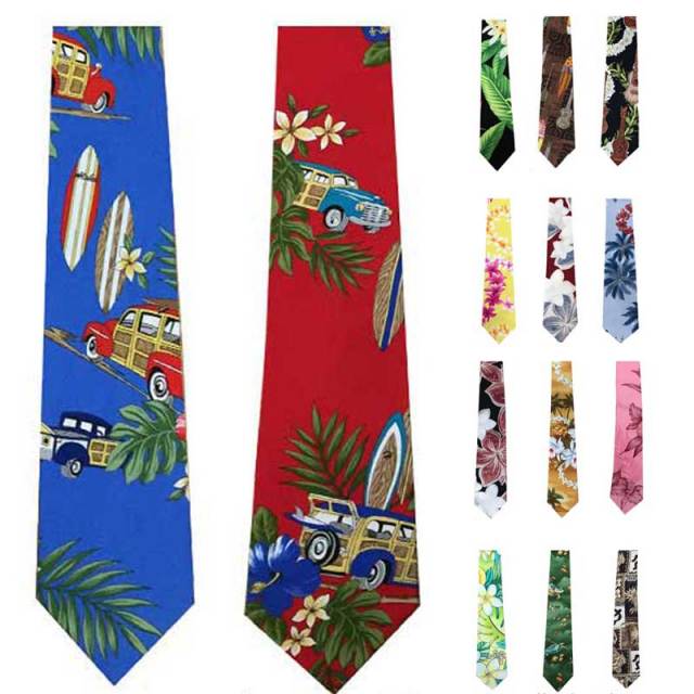 Hawaiian ハワイアン柄 ネクタイ