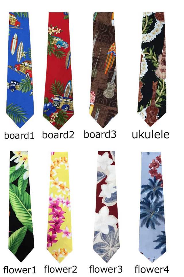 Hawaiian ハワイアン柄 ネクタイ