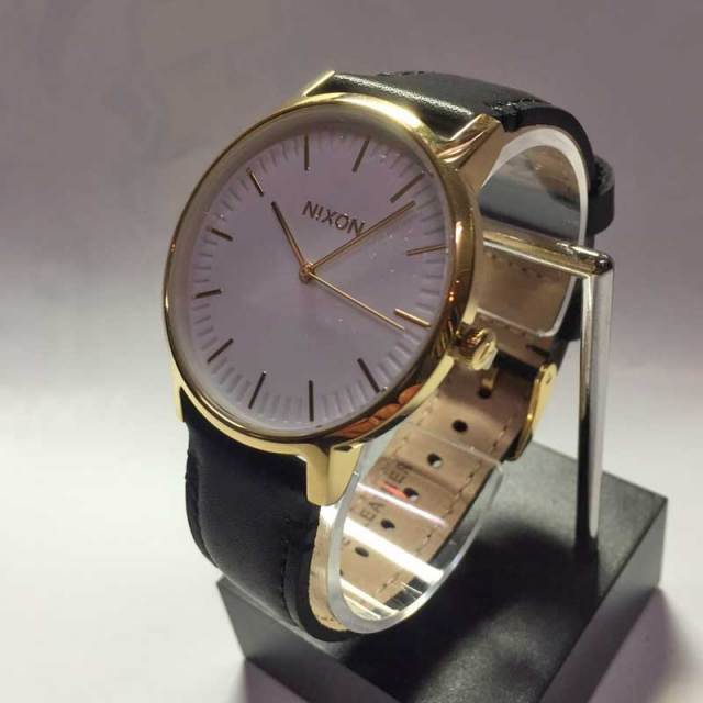 NIXON　腕時計 THE PORTER LEATHER　GOLD/BLACK JP/メンズウォッチ