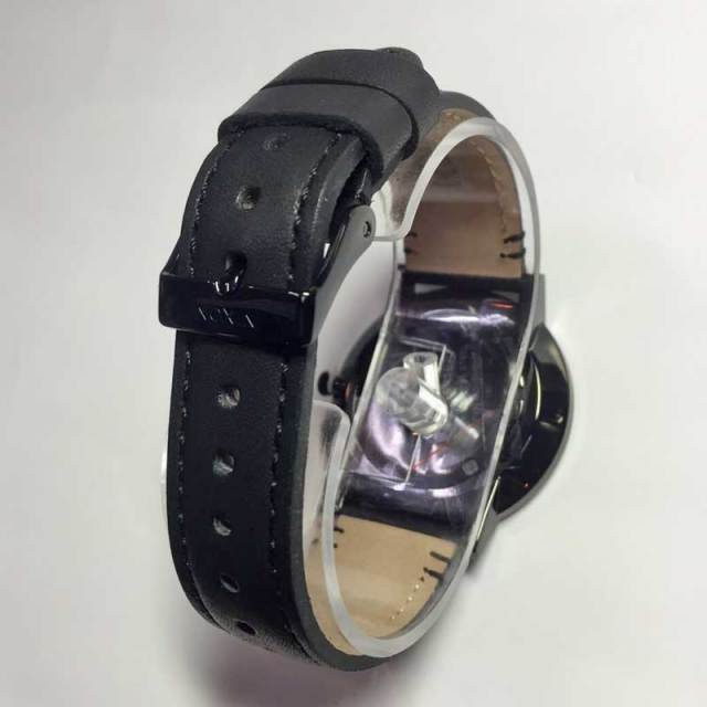 NIXON　腕時計 THE PORTER LEATHER　ALL BLACK GOLD/メンズウォッチ