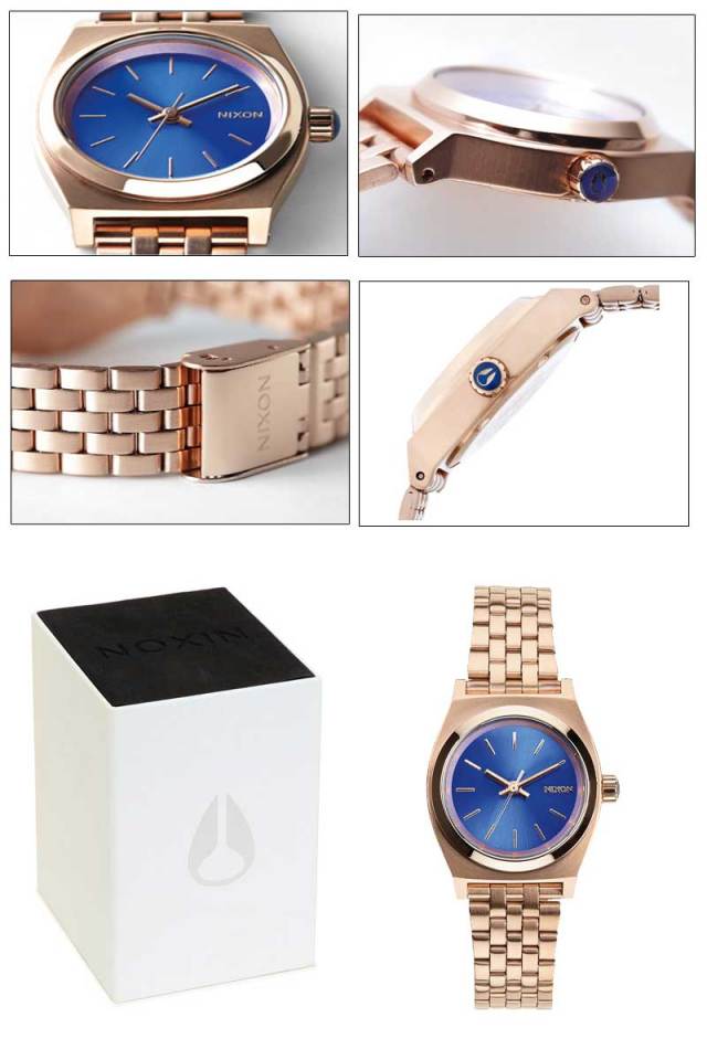 NIXON ニクソン腕時計　SMALL TIME TELLER　ROSE GOLD/COBALT NA3991748-00/レディース