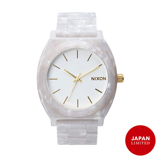 NIXON ニクソン腕時計　THE TIME TELLER ACETATE　WHITE GRANITE/GOLD/メンズ【