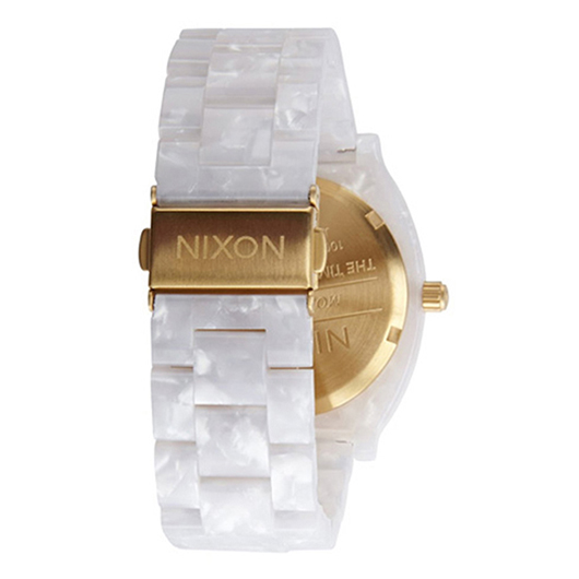 NIXON ニクソン腕時計 THE TIME TELLER ACETATE WHITE GRANITE/GOLD  