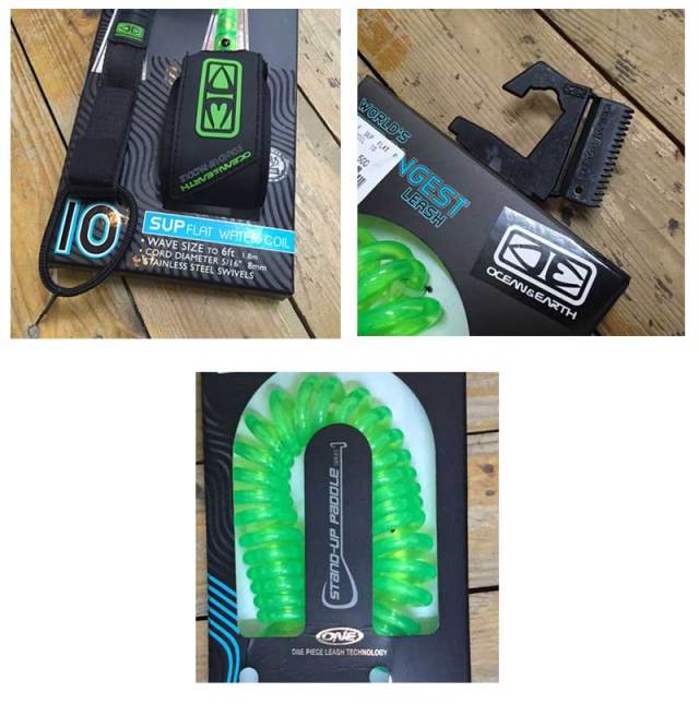 OCEAN & EARTH オーシャンアンドアース SUPリーシュコード SUP COIL ONE PIECE LEASH 10'0" GREEN