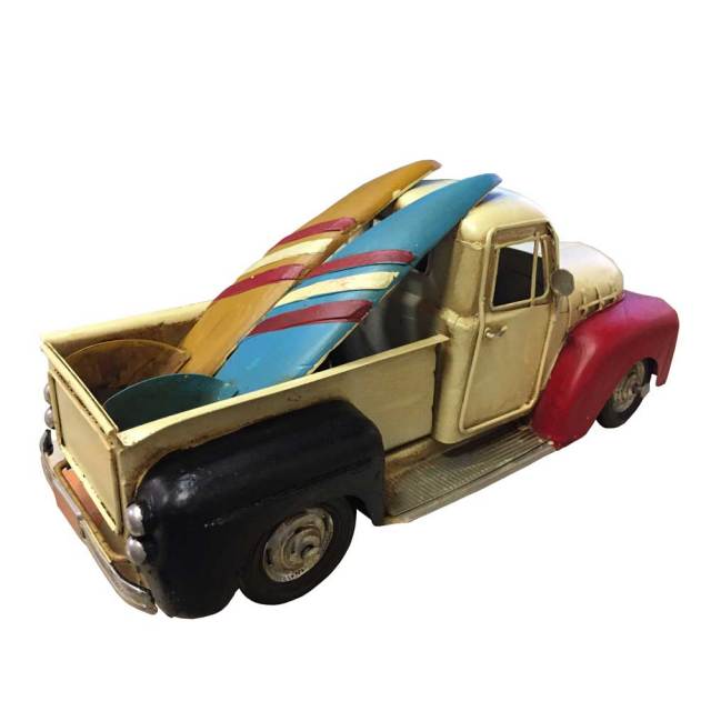 ブリキのおもちゃ　ヴィンテージカー　サーフトラック　Surf Truck 1504A-7736/ブリキ製インテリア