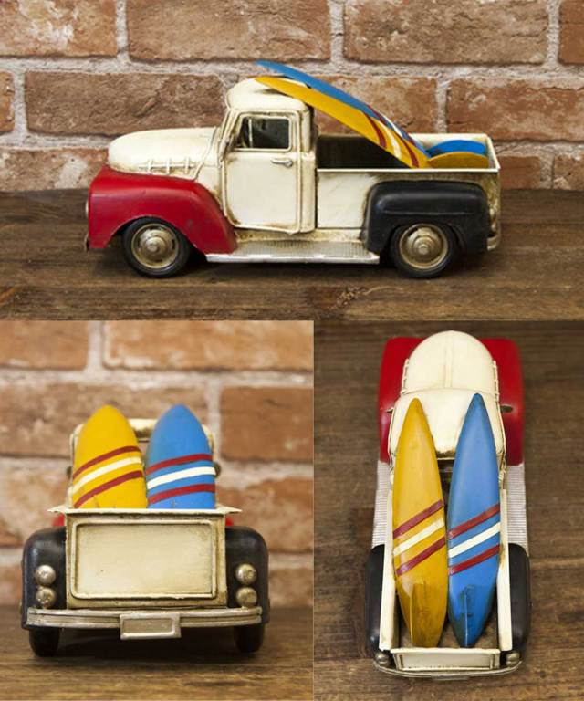 ブリキのおもちゃ　ヴィンテージカー　サーフトラック　Surf Truck 1504A-7736/ブリキ製インテリア