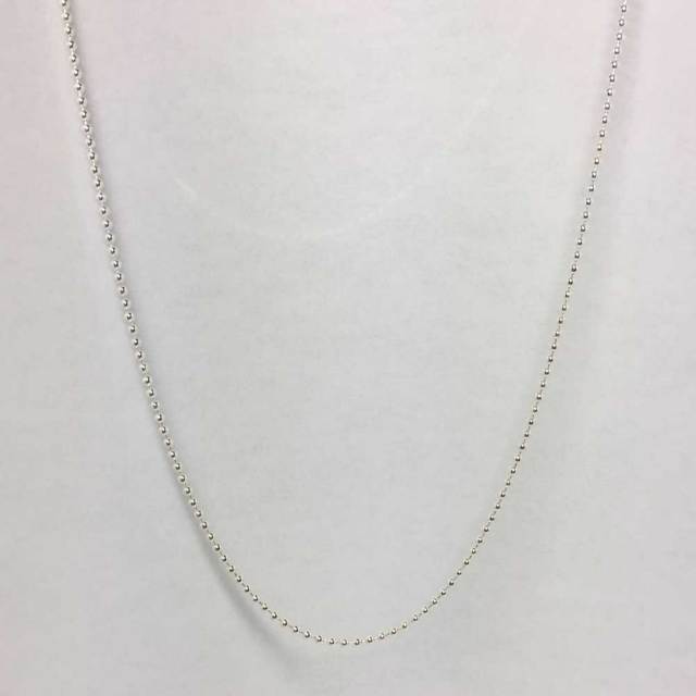 ハワイアンジュエリー シルバーボールチェーン 60cm シルバー925 細