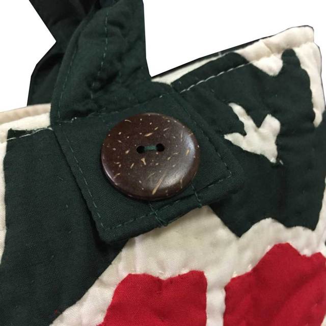 ハワイアンキルト ハイビスカス柄ハンドバッグ ホワイト/Hawaiianquilt レディースバッグ　手提げ