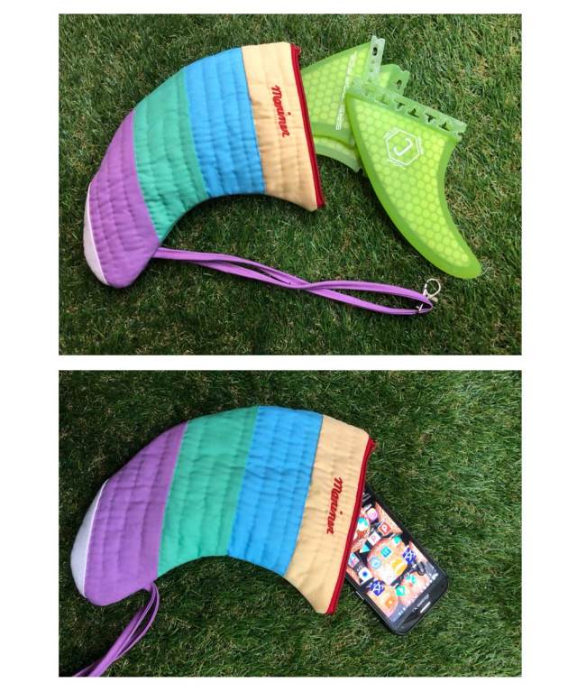 ハワイアンキルト　サーフフィンポーチ　SURF　FIN　POUCH/Hawaiian Quilt ハワイアン雑貨