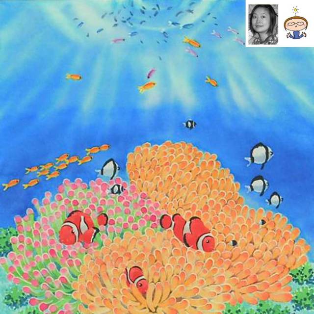 絵画 海の花畑 栗乃木ハルミ サーフィン インテリア フラグッズ