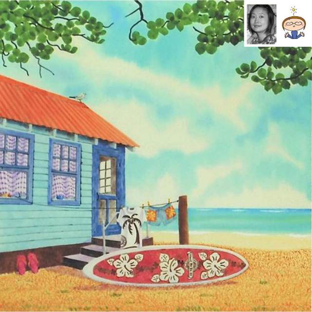絵画 Maui no ka oi 栗乃木ハルミ サーフィン インテリア フラグッズ