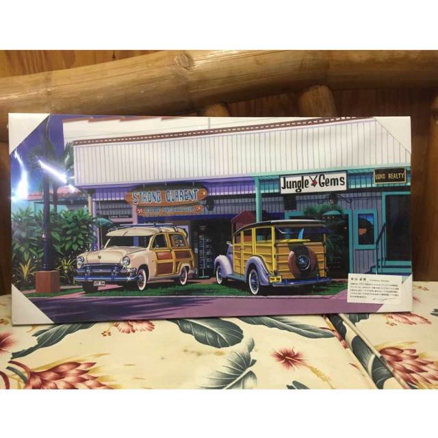 絵画 ハワイ キャンパスパネル絵 Surf Shop 栗山義勝/Yoshikatsu