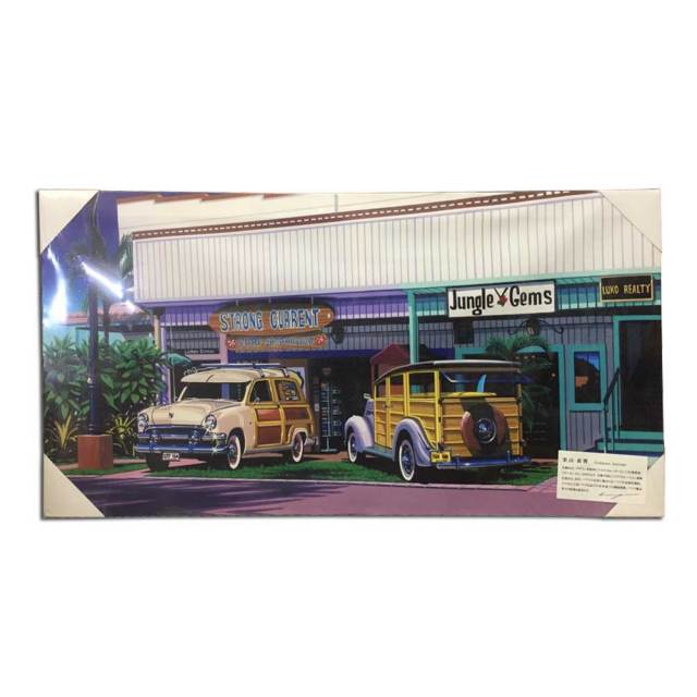 絵画 ハワイ キャンパスパネル絵 Surf Shop 栗山義勝/Yoshikatsu Kuriyama ハワイアン雑貨
