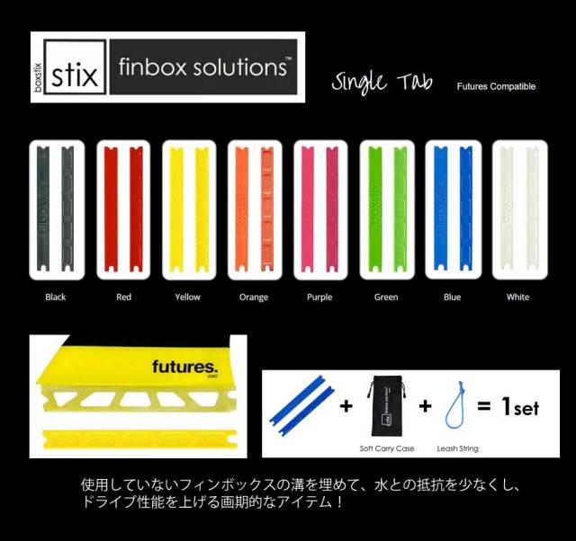 BOXSTIX FINBOX SOLUTIONS Single Tab/FUTUREタイプ スティック ボックススティック フィンボックスカバー