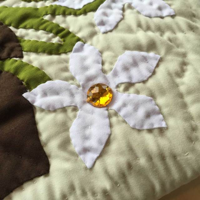 ハワイアンキルト　バッグ　モンステラ×ホヌ×ティアレ柄　ポーチ付き/Hawaiianquilt　レディースバッグ