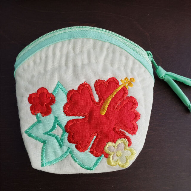 ハワイアンキルトHawaiianQuiltハイビスカスコインケース財布