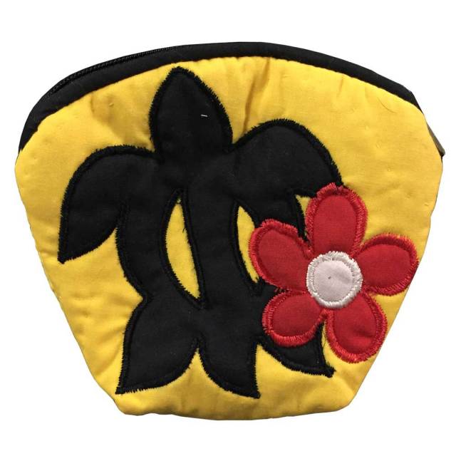 ハワイアンキルト　Hawaiian Quilt　ホヌ柄コインケース　/財布　小銭入れ　小物入れ　がま口