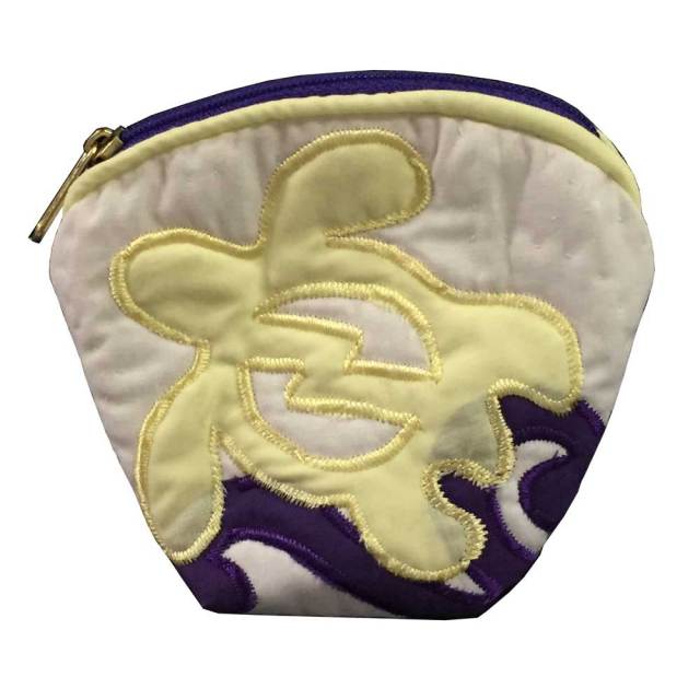 ハワイアンキルト　Hawaiian Quilt　ホヌ柄コインケース　/財布　小銭入れ　小物入れ　がま口
